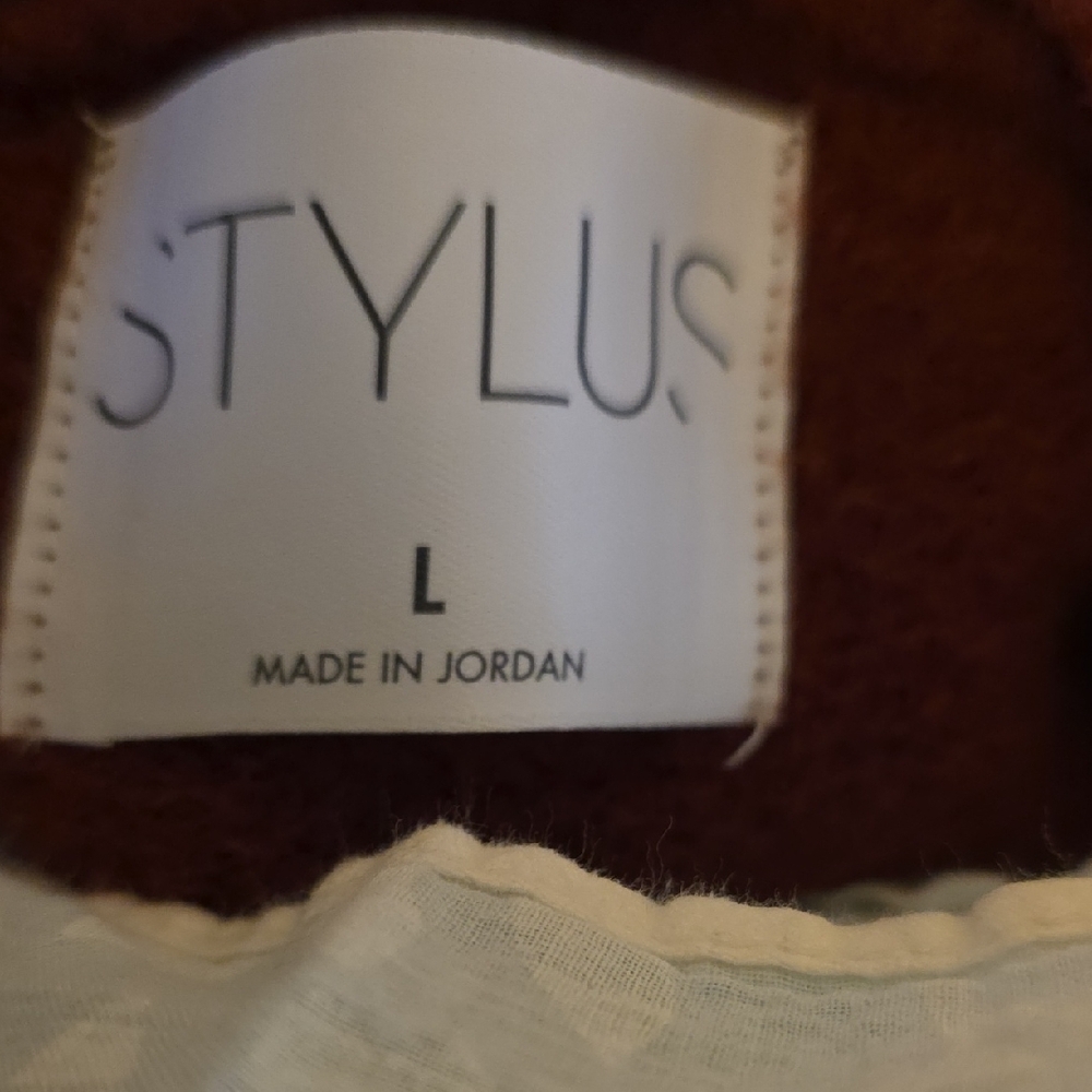 STYLUS Women's V-Neck Sweater - Deep Red [2/$20] - Picture 2 of 3